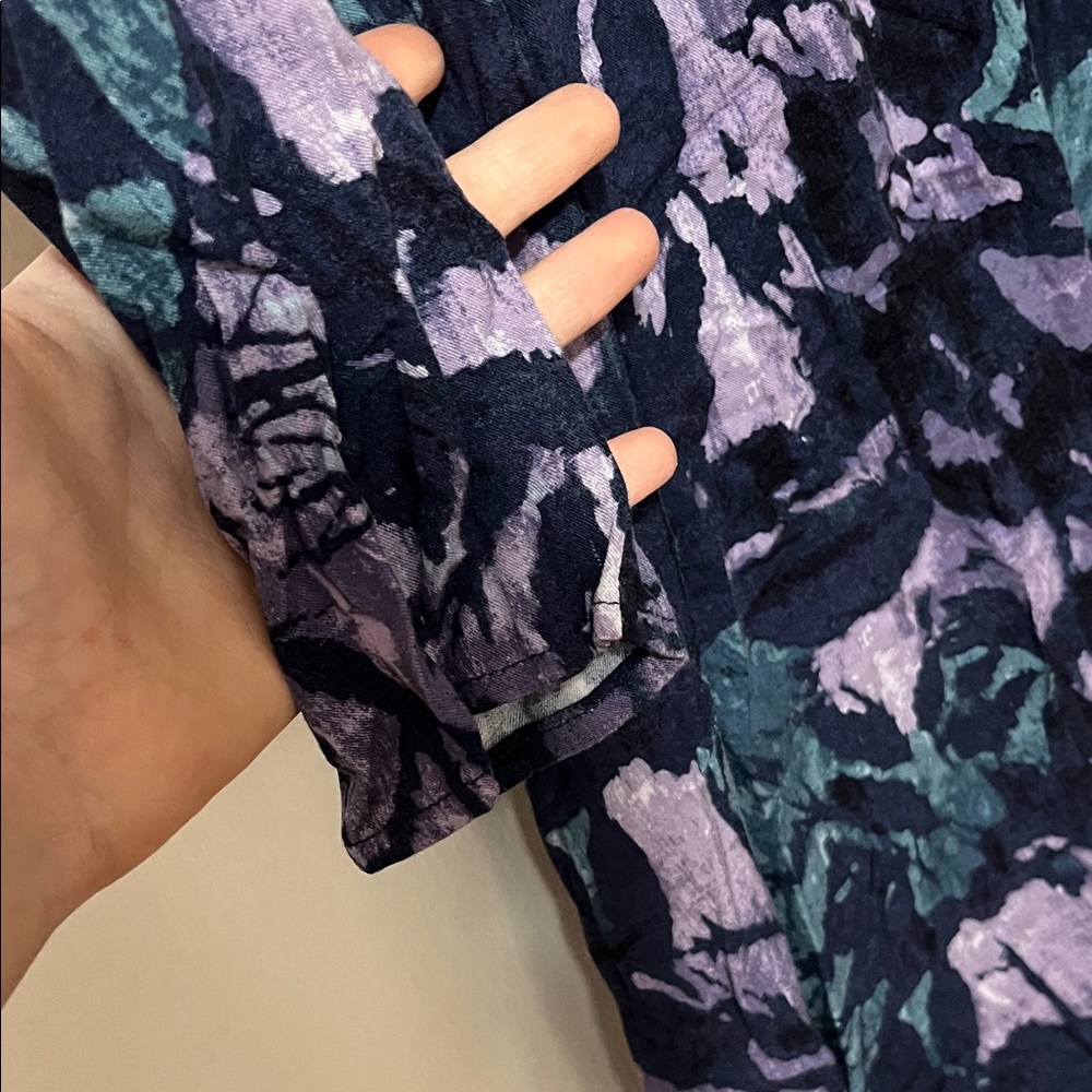 NIC+ZOE Navy Dress with Lavender & Teal Floral Print - Picture 5 of 5
